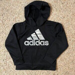 Adidas Hoodie Boys Size 8 - Black - Everyday Athletic Wear - Sporty Casual Comfy